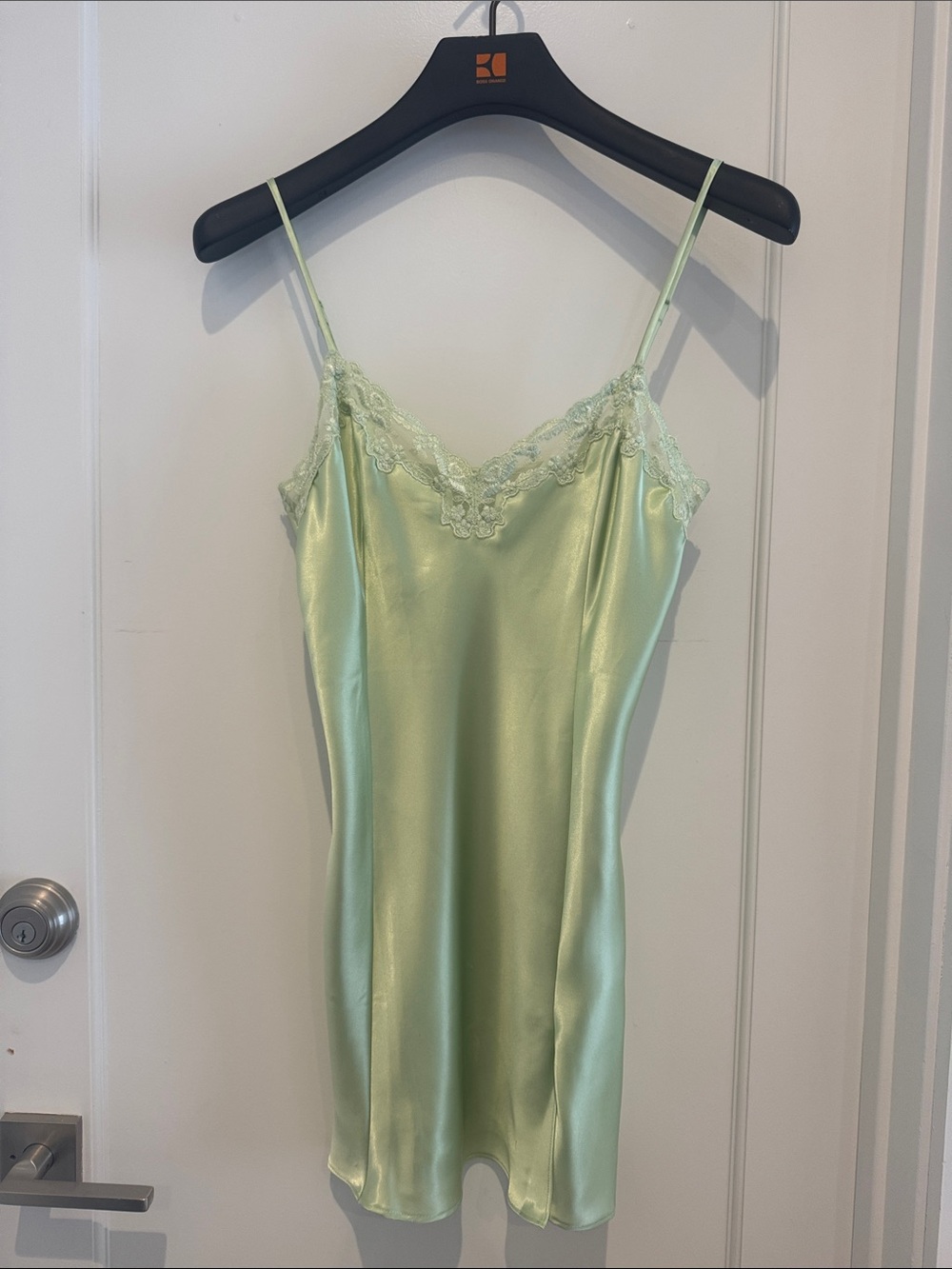 Victoria’s Secrets Satin Shiny Fabric Slip - Soft chartreuse green
